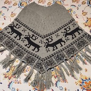 Steve Madden Wool Blend OSFA Poncho